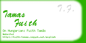 tamas fuith business card